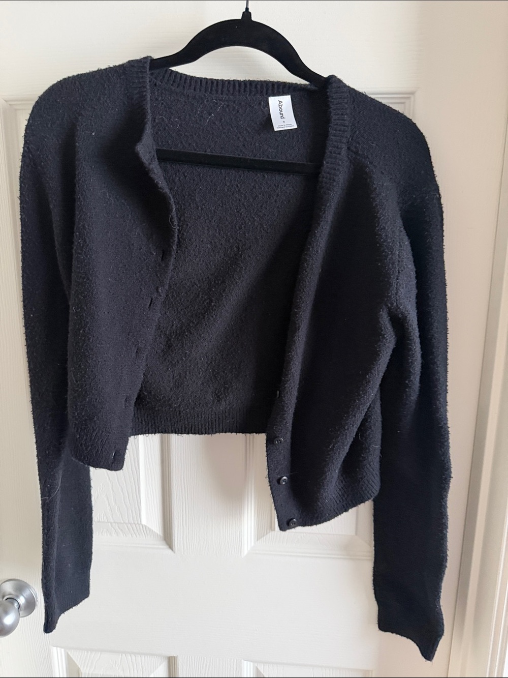 Black Women's Cropped Sweater
